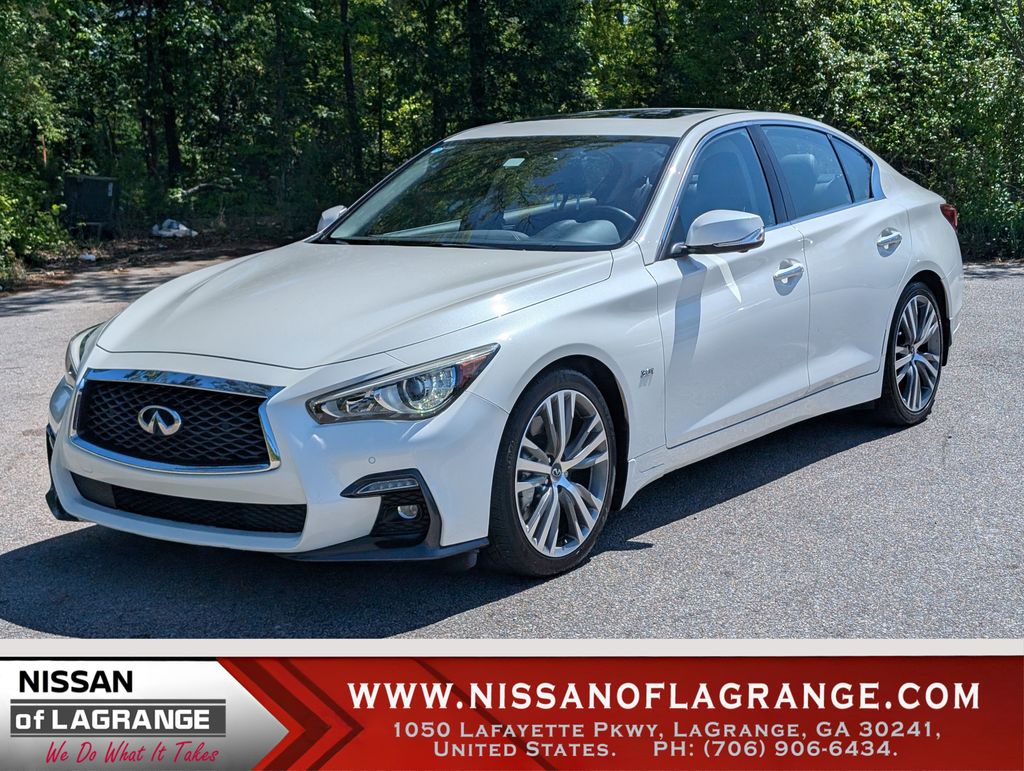 Majestic White 2019 INFINITI Q50 3.0t Sport RWD Sedan Rear-Wheel Drive 7-Speed Automatic Overdrive