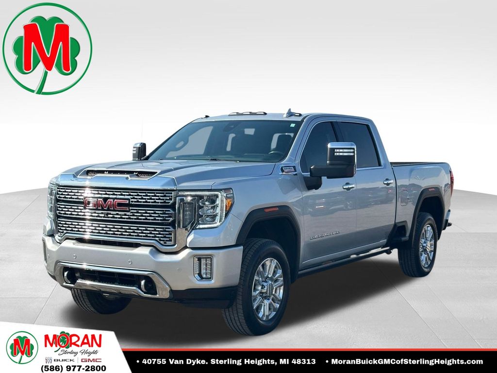 Quicksilver Metallic 2021 GMC Sierra 2500HD Denali Crew Cab 4WD Pickup Truck Four-Wheel Drive Automatic