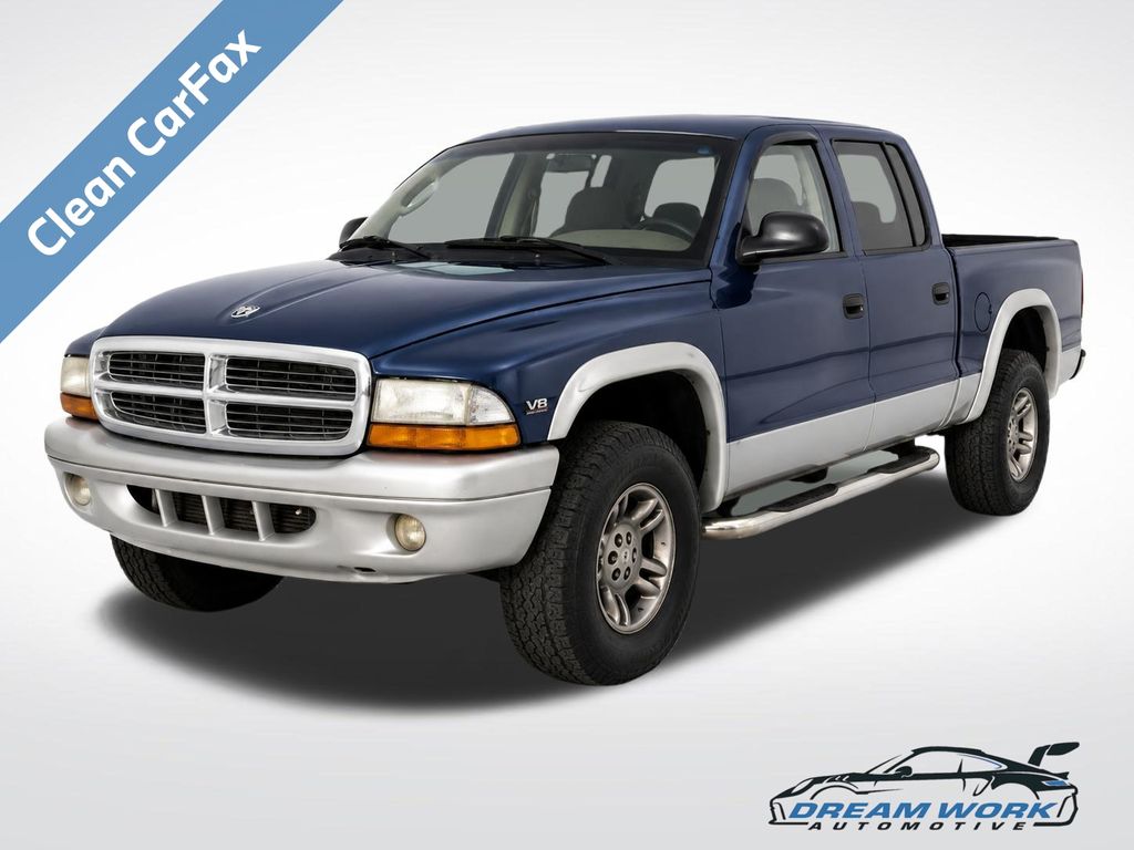 Atlantic Blue Pearlcoat 2004 Dodge Dakota Pickup Truck Four-Wheel Drive 5-Speed Automatic