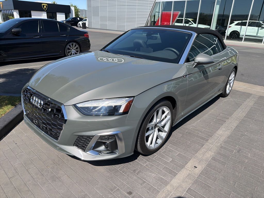 Chronos Gray Metallic/Black Roof 2024 Audi A5 quattro Premium 45 TFSI Convertible AWD Convertible All-Wheel Drive 7-Speed Automatic
