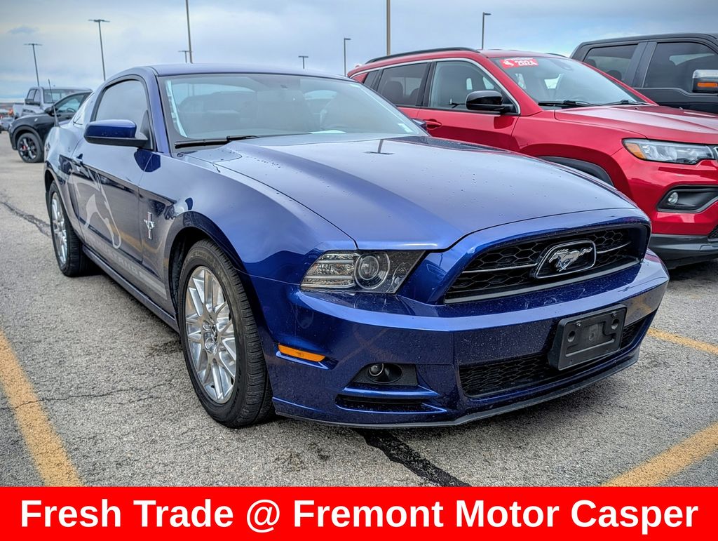 Blue Metallic 2014 Ford Mustang V6 Premium Coupe RWD Coupe Rear-Wheel Drive 6-Speed Automatic