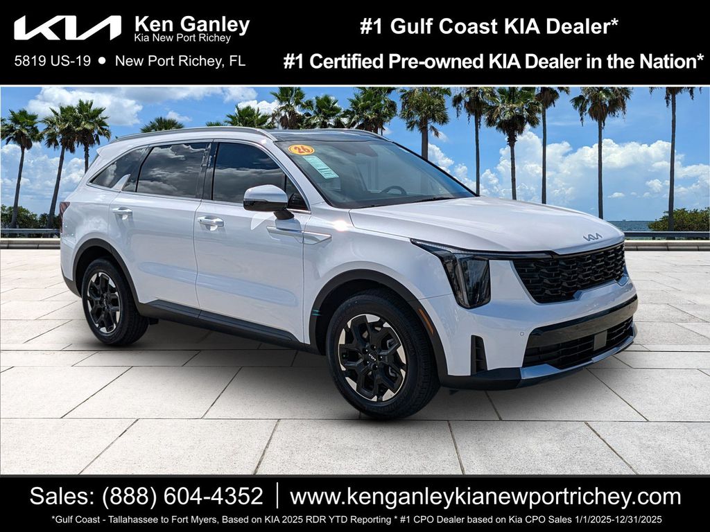 Glacial White Pearl 2026 Kia Sorento SUV / Crossover Front-Wheel Drive 8-Speed Automatic