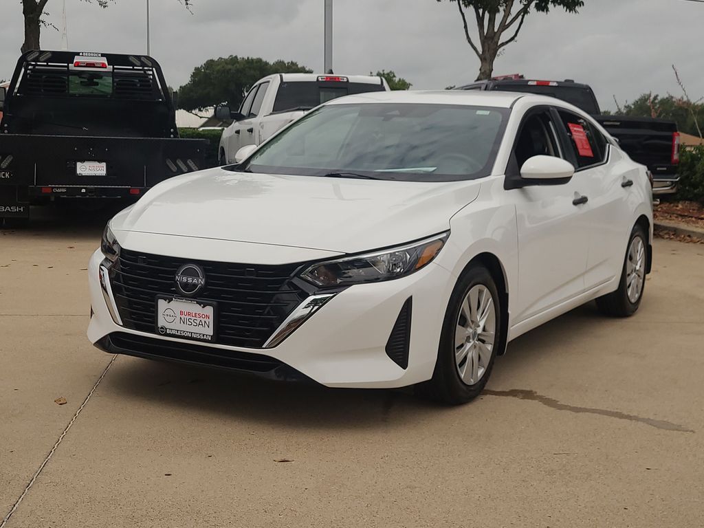 White (Fresh Powder) 2025 Nissan Sentra Sedan Front-Wheel Drive Continuously Variable Transmission