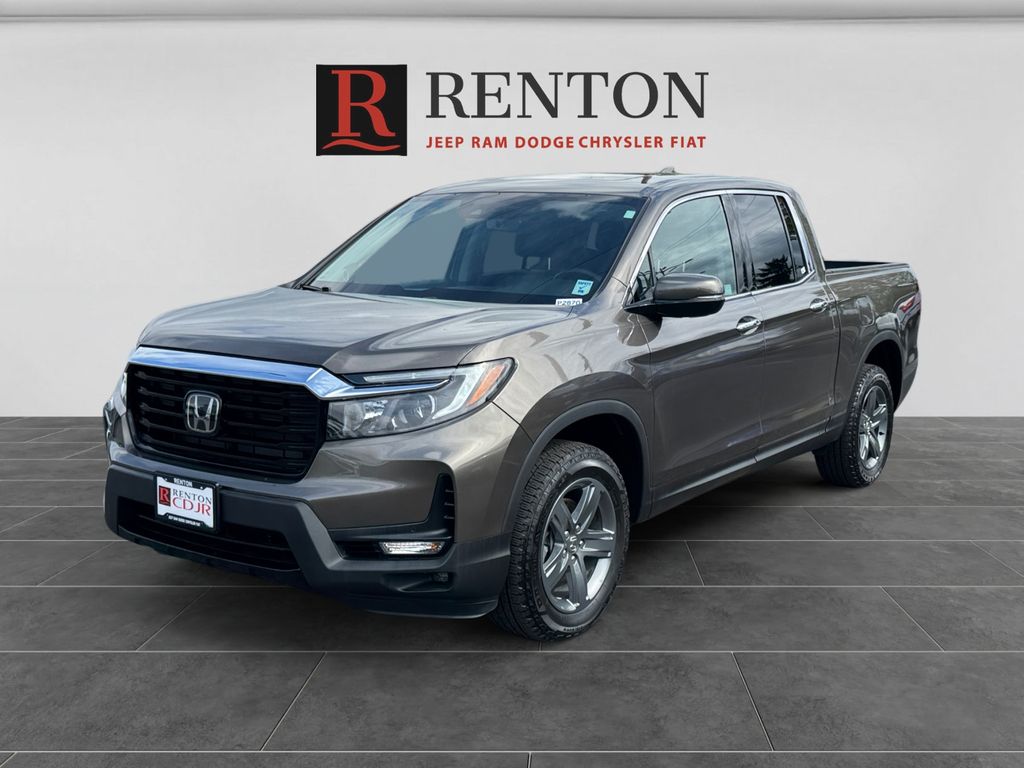 Pacific Pewter Metallic 2022 Honda Ridgeline Pickup Truck All-Wheel Drive 9-Speed Automatic