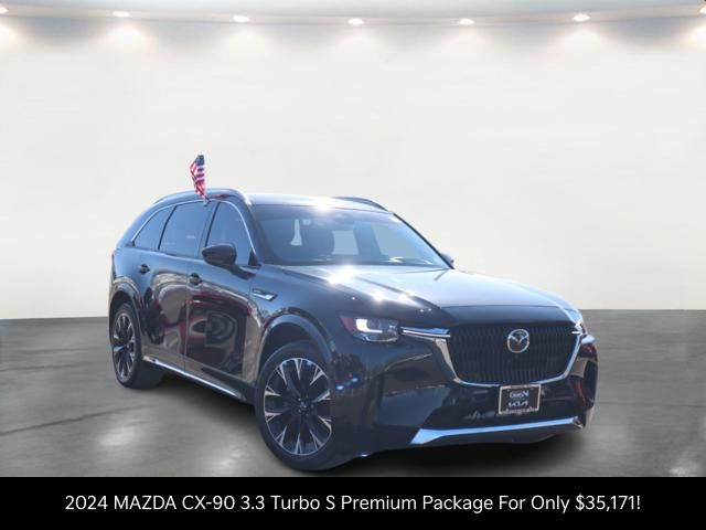 Jet Black Mica 2024 Mazda CX-90 3.3 Turbo S Premium AWD SUV / Crossover All-Wheel Drive 8-Speed Automatic