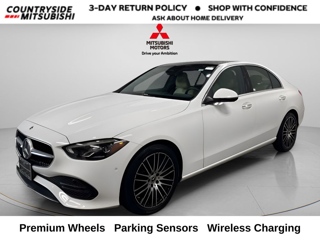 White 2025 Mercedes-Benz C-Class C 300 4MATIC Sedan All-Wheel Drive 9-Speed Automatic