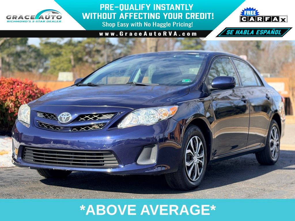 Blue 2013 Toyota Corolla L Sedan Front-Wheel Drive 4-Speed Automatic