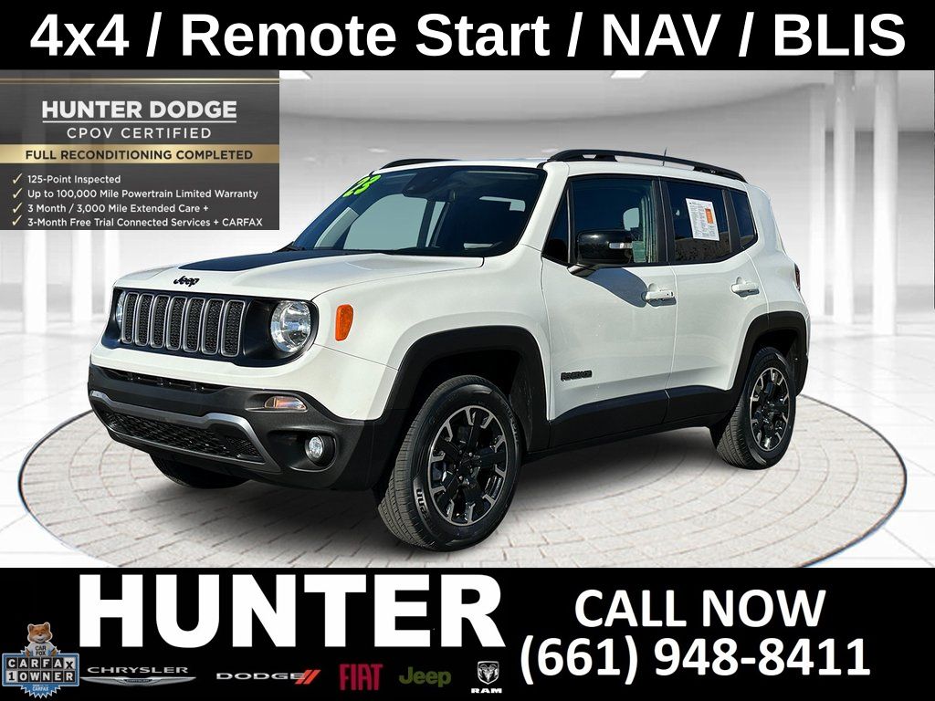 Alpine White Clearcoat 2023 Jeep Renegade Latitude 4WD SUV / Crossover Four-Wheel Drive 9-Speed Automatic