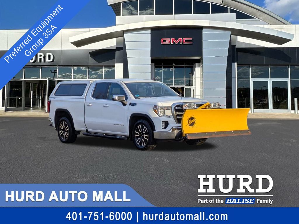 Summit White 2020 GMC Sierra 1500 SLE Double Cab 4WD Pickup Truck Four-Wheel Drive Automatic