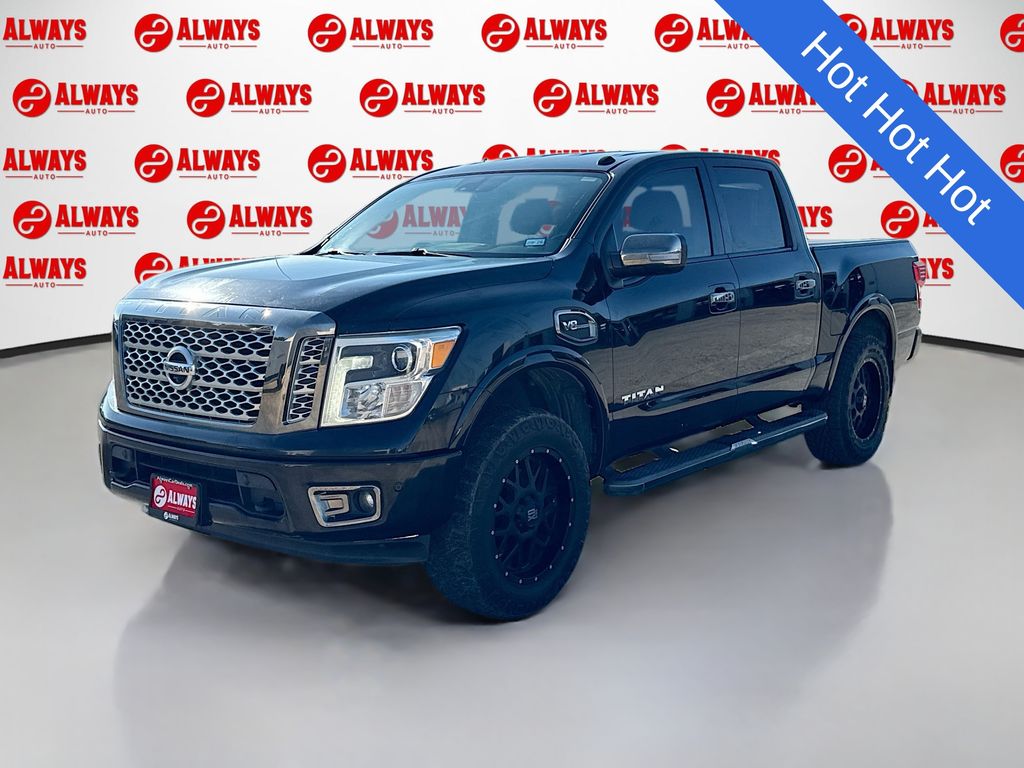 Gray (Magnetic Black) 2017 Nissan Titan Pickup Truck Four-Wheel Drive 7-Speed Automatic
