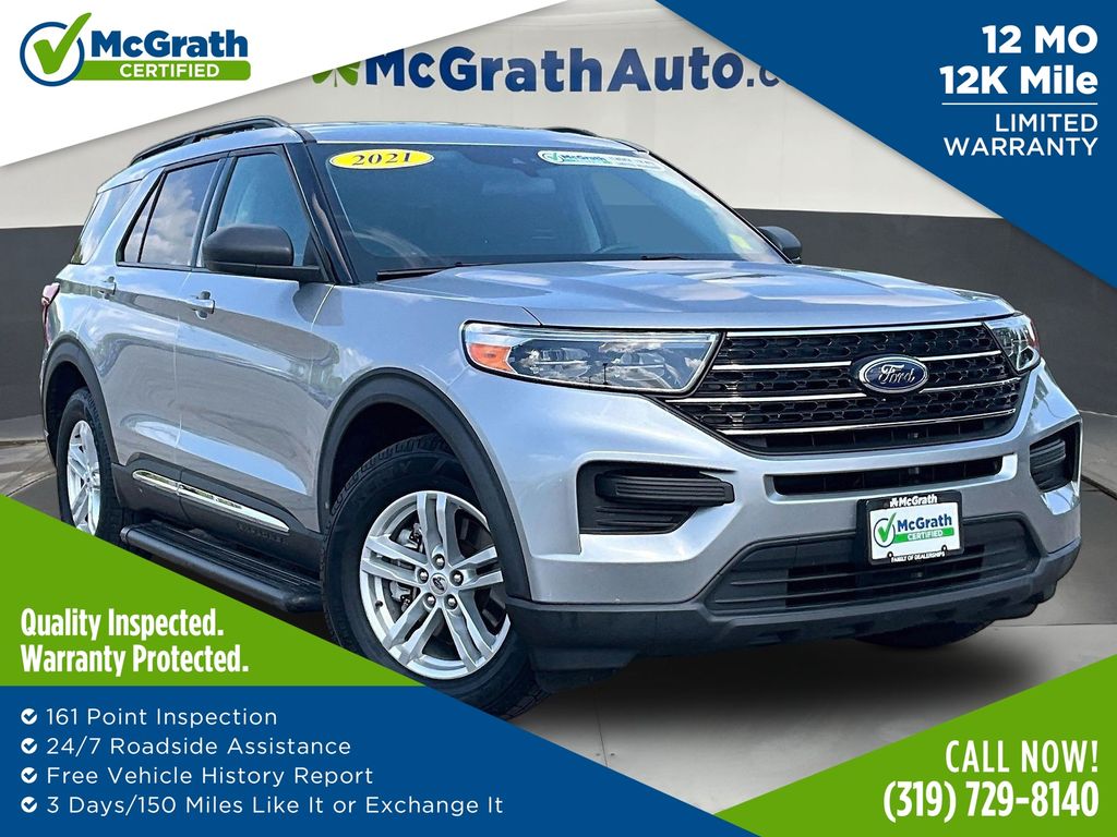 Silver Metallic 2021 Ford Explorer SUV / Crossover All-Wheel Drive Automatic