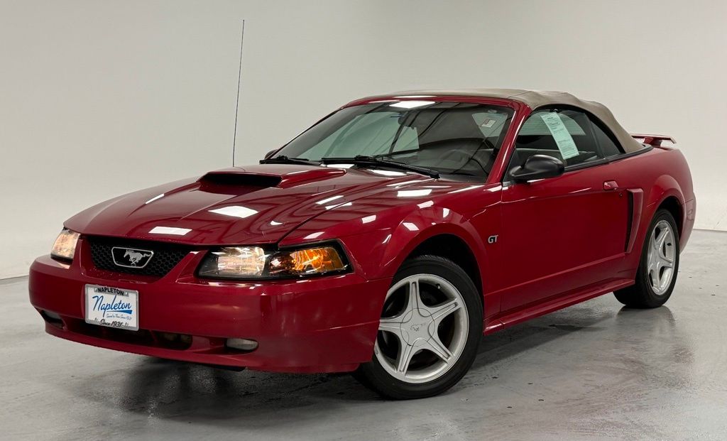 Red 2001 Ford Mustang GT Convertible RWD Convertible Rear-Wheel Drive 5-Speed Manual