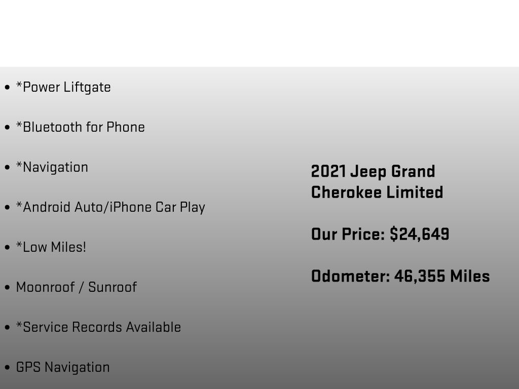 2021 Jeep Grand Cherokee Limited White at Honda North