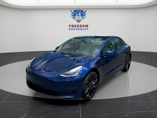 Blue 2021 Tesla Model 3 Sedan All-Wheel Drive 1-Speed Automatic