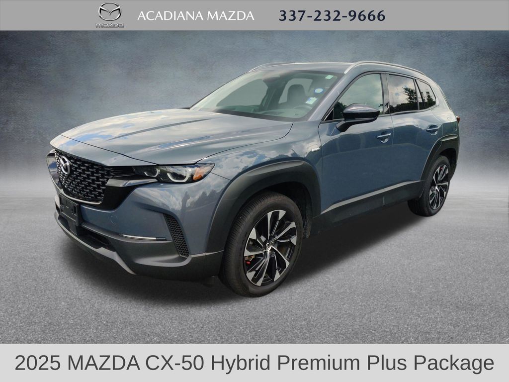 Polymetal Gray Metallic 2025 Mazda CX-50 Hybrid Premium Plus AWD SUV / Crossover All-Wheel Drive Continuously Variable Transmission