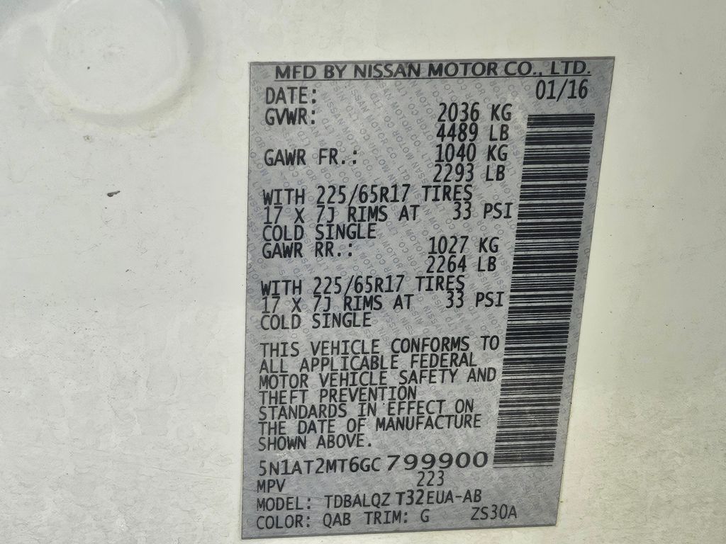 2016 Nissan Rogue SV White at Emmons Autoplex