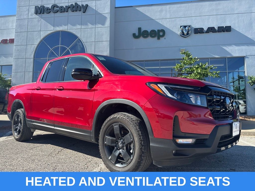 Red 2025 Honda Ridgeline Pickup Truck All-Wheel Drive 9-Speed Automatic