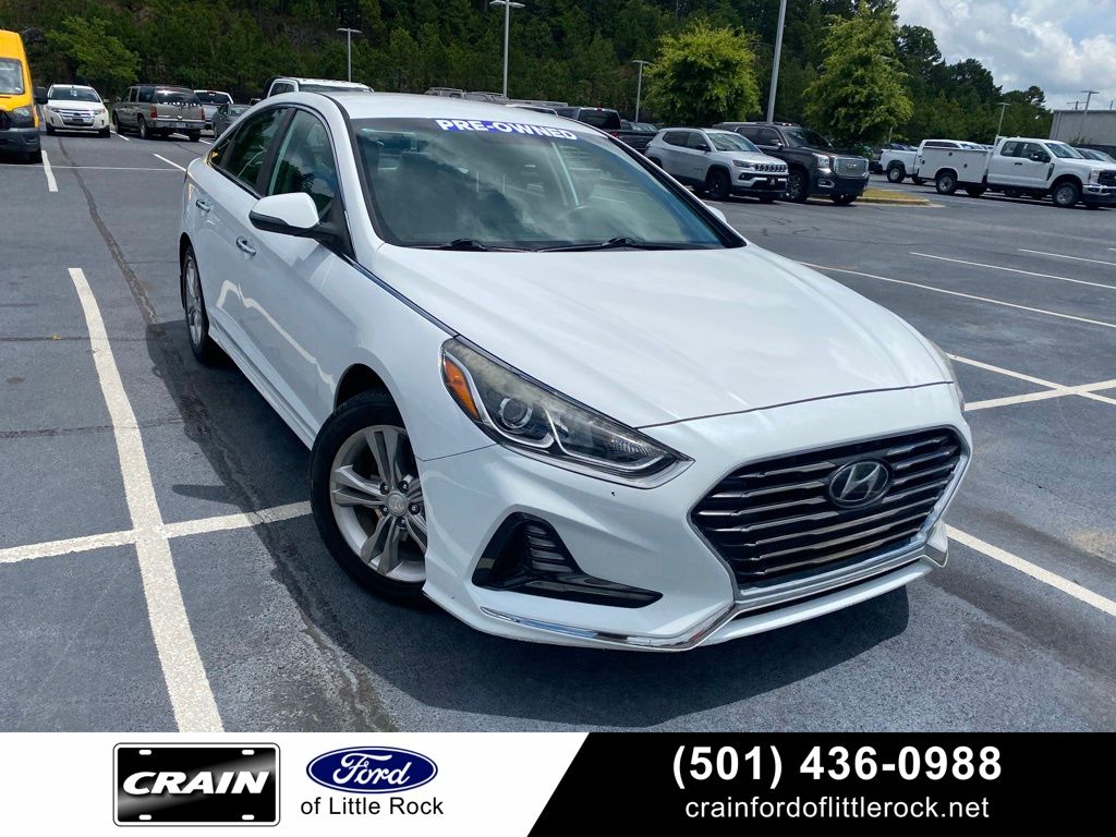 Quartz White Pearl 2018 Hyundai Sonata Sedan Front-Wheel Drive 6-Speed Automatic