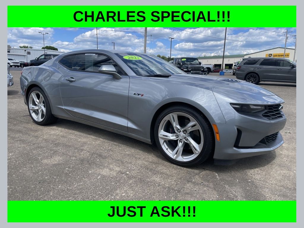 Sharkskin Metallic 2023 Chevrolet Camaro LT1 Coupe RWD Coupe Rear-Wheel Drive 6-Speed Manual