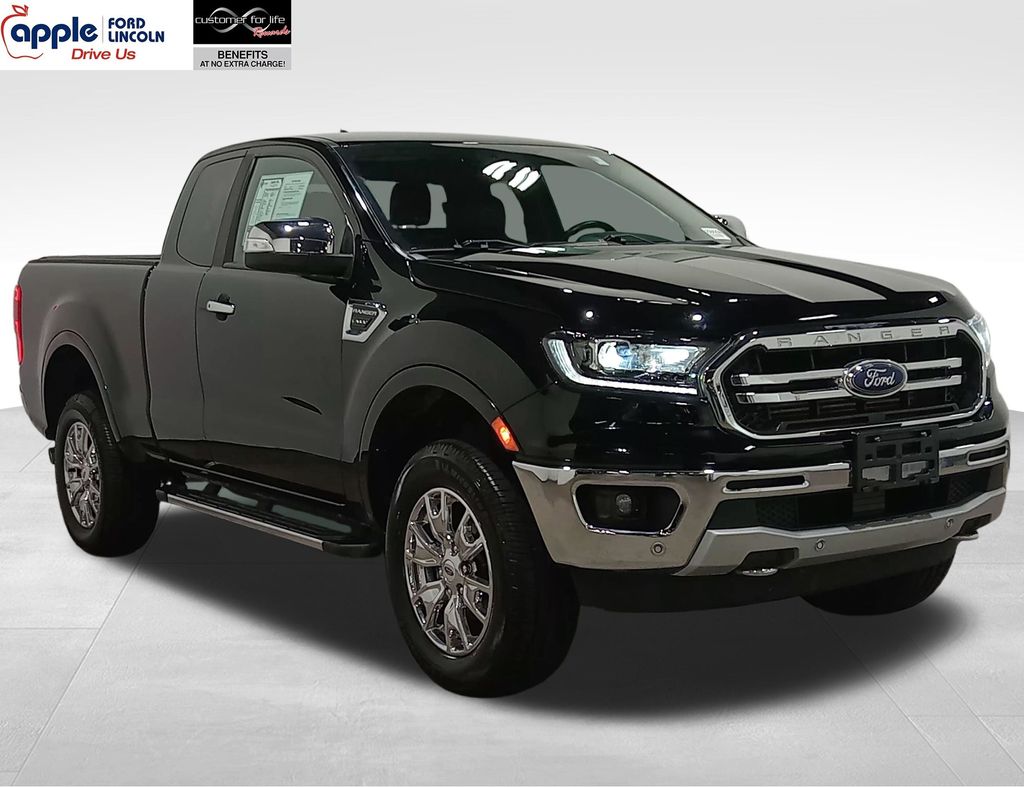 Shadow Black 2021 Ford Ranger Lariat SuperCab 4WD Pickup Truck Four-Wheel Drive Automatic