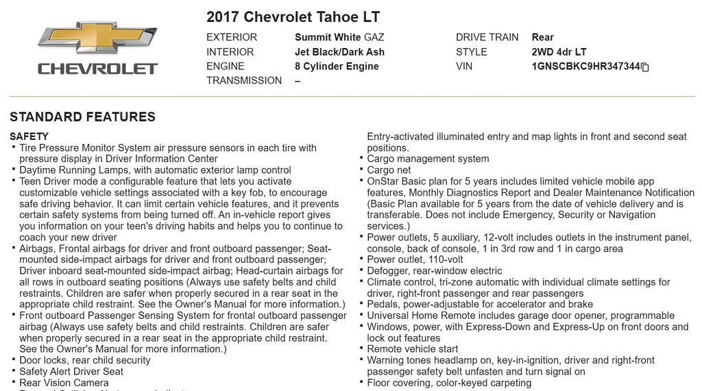 2017 Chevrolet Tahoe LT 21