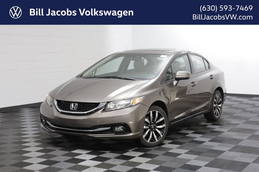 Urban Titanium Metallic 2014 Honda Civic Sedan Front-Wheel Drive Continuously Variable Transmission