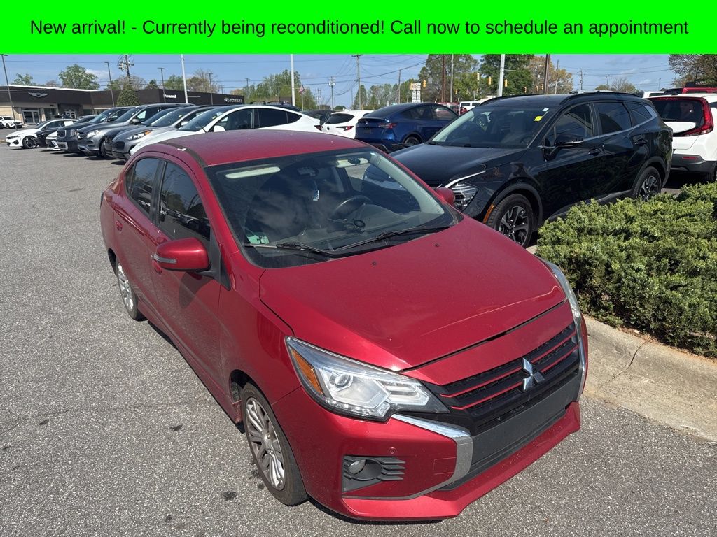 Wine Red Metallic 2021 Mitsubishi Mirage G4 SE FWD Sedan Front-Wheel Drive Continuously Variable Transmission