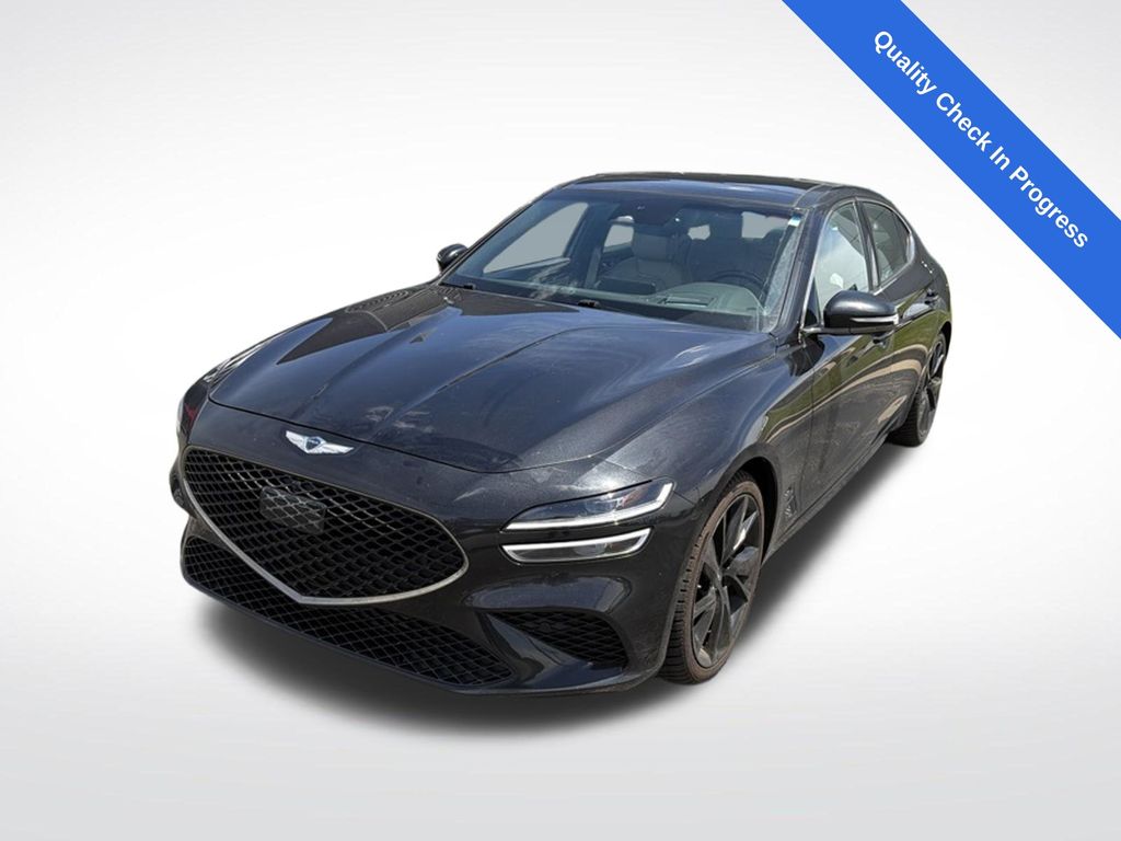 Black 2022 Genesis G70 3.3T RWD Sedan Rear-Wheel Drive 8-Speed Automatic