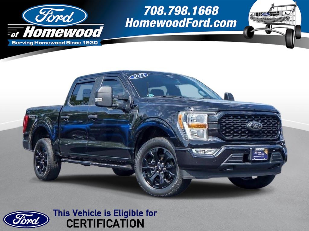 Agate Black Metallic 2022 Ford F-150 Pickup Truck Four-Wheel Drive Automatic