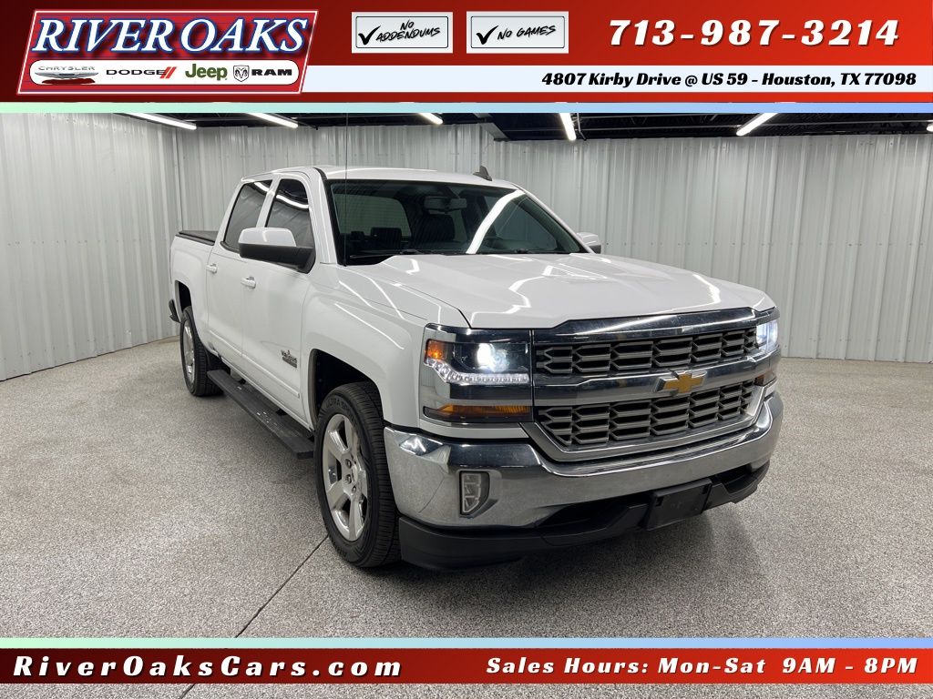 Summit White 2017 Chevrolet Silverado 1500 LT Crew Cab RWD Pickup Truck 4X2 6-Speed Automatic Overdrive
