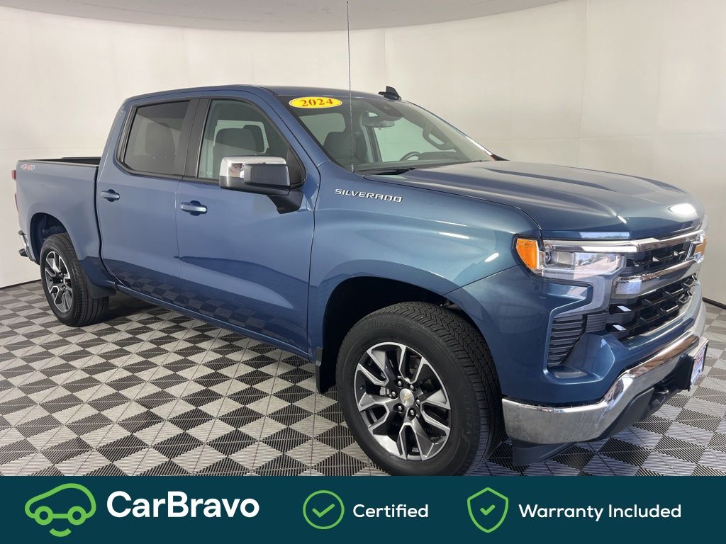 Lakeshore Blue Metallic 2024 Chevrolet Silverado 1500 Pickup Truck Four-Wheel Drive 8-Speed Automatic