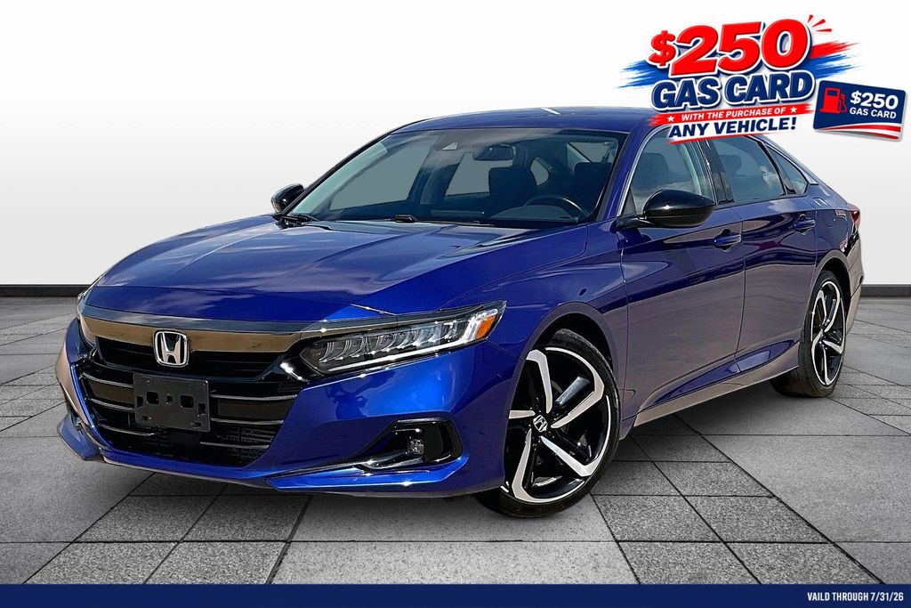 Blue 2022 Honda Accord Sedan Front-Wheel Drive Continuously Variable Transmission
