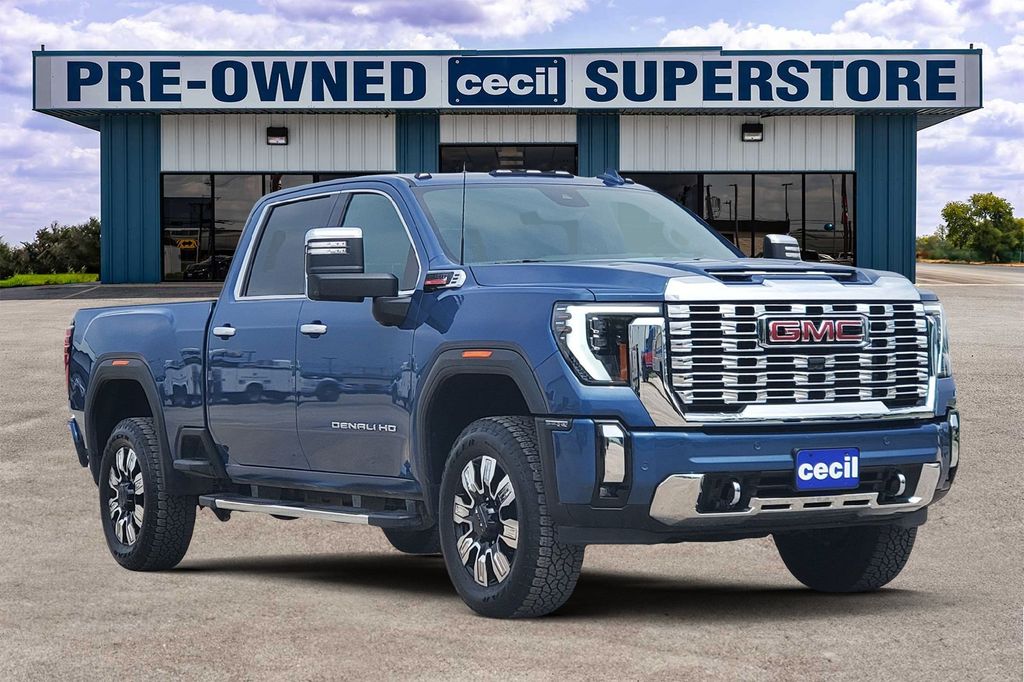 Downpour Metallic 2024 GMC Sierra 2500HD Denali Crew Cab 4WD Pickup Truck Four-Wheel Drive Automatic