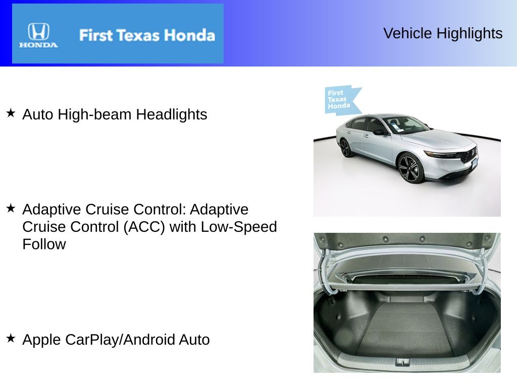 Used Car 2025 Honda Accord Hybrid  Sport For Sale Under $35,000 In Austin, Texas