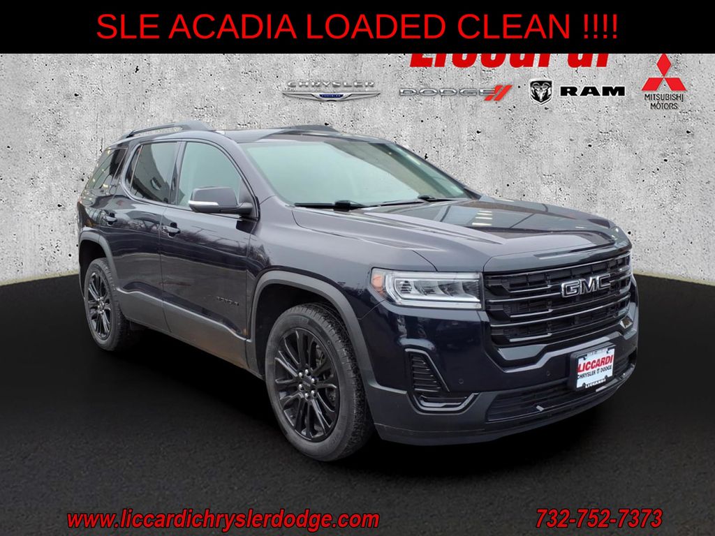 Midnight Blue Metallic 2022 GMC Acadia SLE AWD SUV / Crossover Four-Wheel Drive 9-Speed Automatic