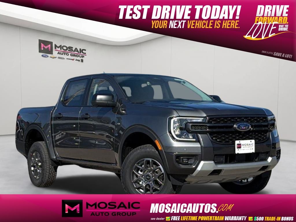Carbonized Gray Metallic 2026 Ford Ranger XLT SuperCrew 4WD Pickup Truck Four-Wheel Drive Automatic