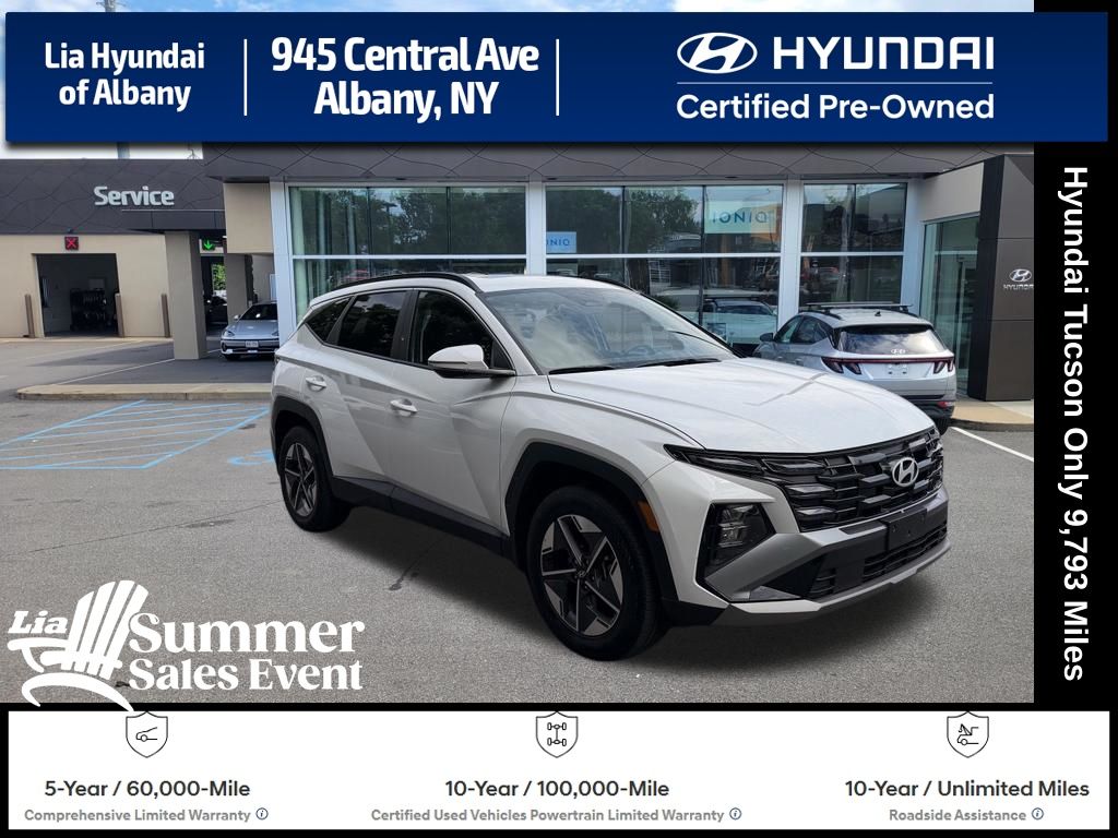 Serenity White Pearl 2025 Hyundai Tucson SUV / Crossover All-Wheel Drive 8-Speed Automatic