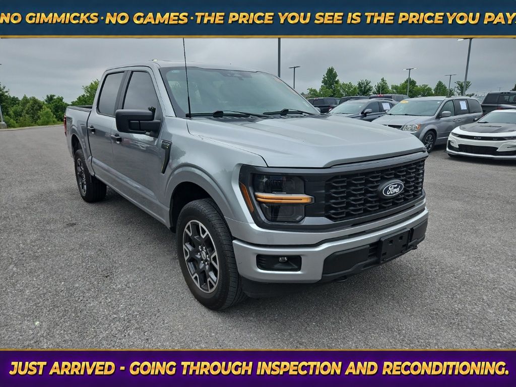 Silver Metallic 2024 Ford F-150 STX SuperCrew 4WD Pickup Truck Four-Wheel Drive Automatic