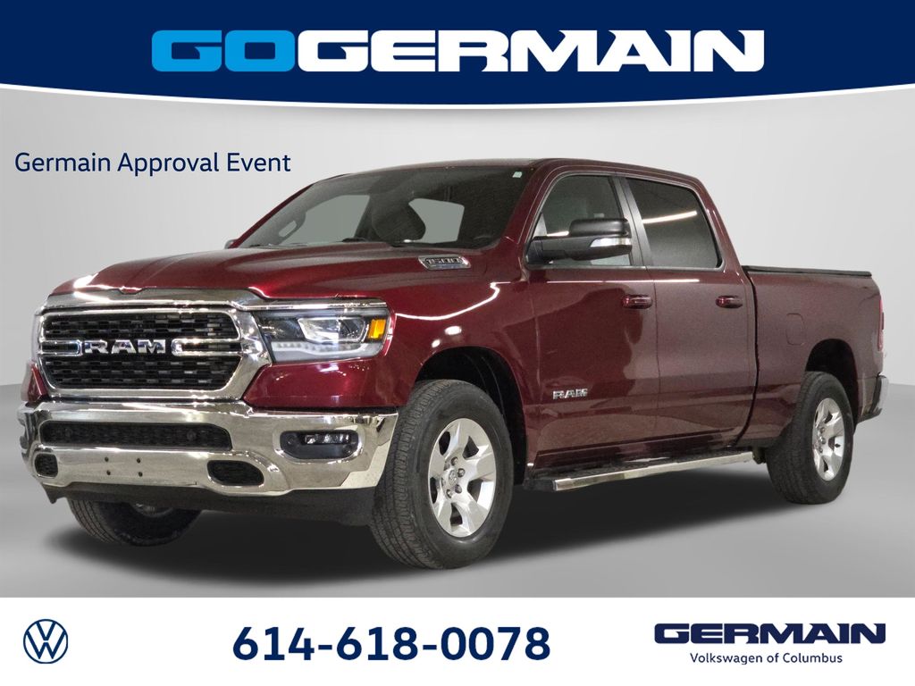 Delmonico Red Pearlcoat 2022 RAM 1500 Big Horn Crew Cab 4WD Pickup Truck Four-Wheel Drive 8-Speed Automatic
