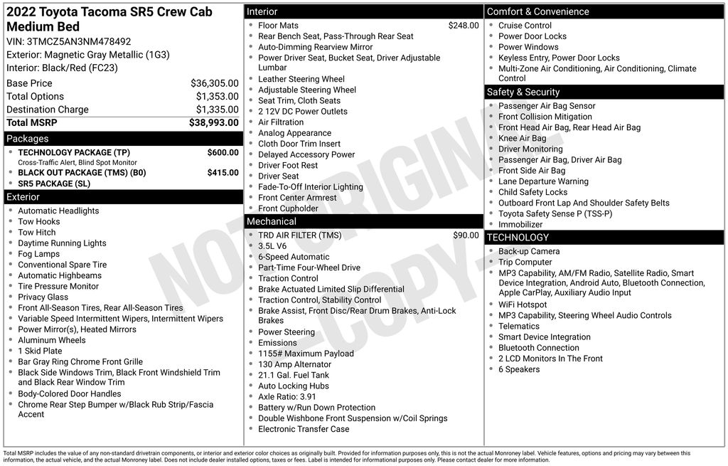 Used 2022 Toyota Tacoma Truck