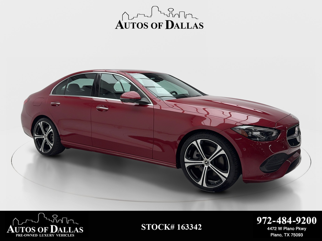 Red 2024 Mercedes-Benz C-Class Sedan Rear-Wheel Drive 9-Speed Automatic