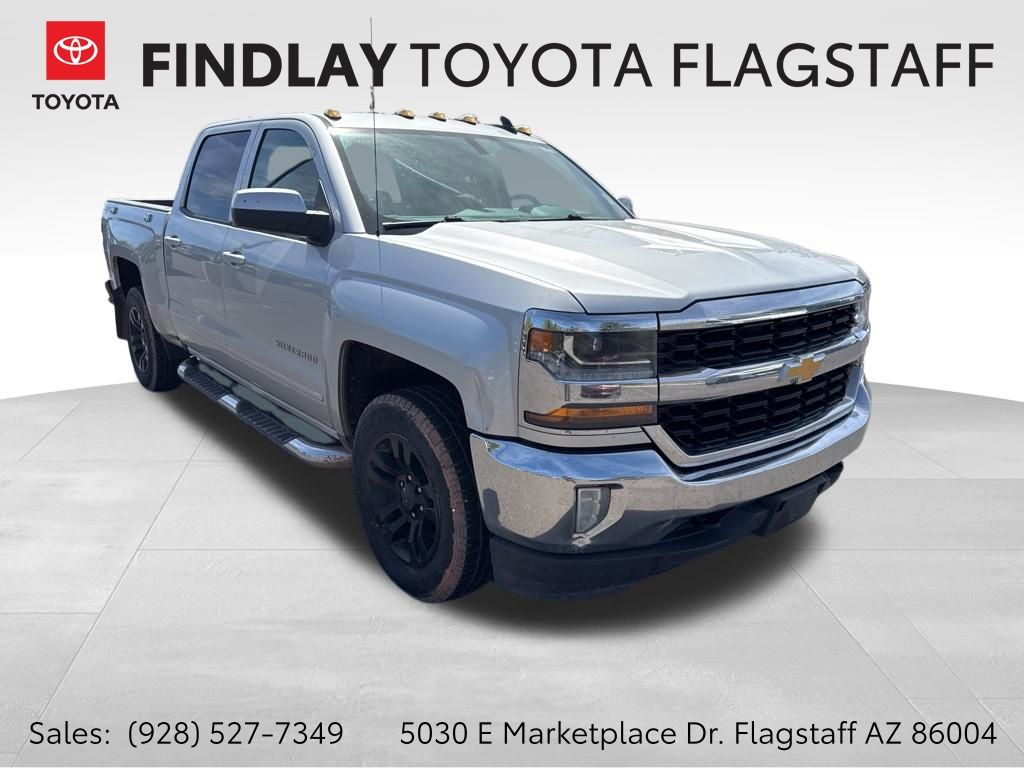 Silver Ice Metallic 2018 Chevrolet Silverado 1500 LT Crew Cab 4WD Pickup Truck Four-Wheel Drive 6-Speed Automatic Overdrive