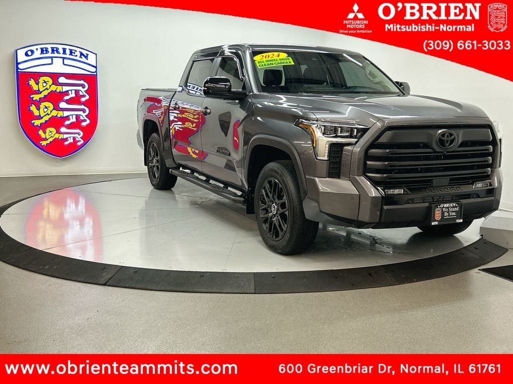 Gray 2024 Toyota Tundra Limited CrewMax Cab 4WD Pickup Truck Four-Wheel Drive Automatic