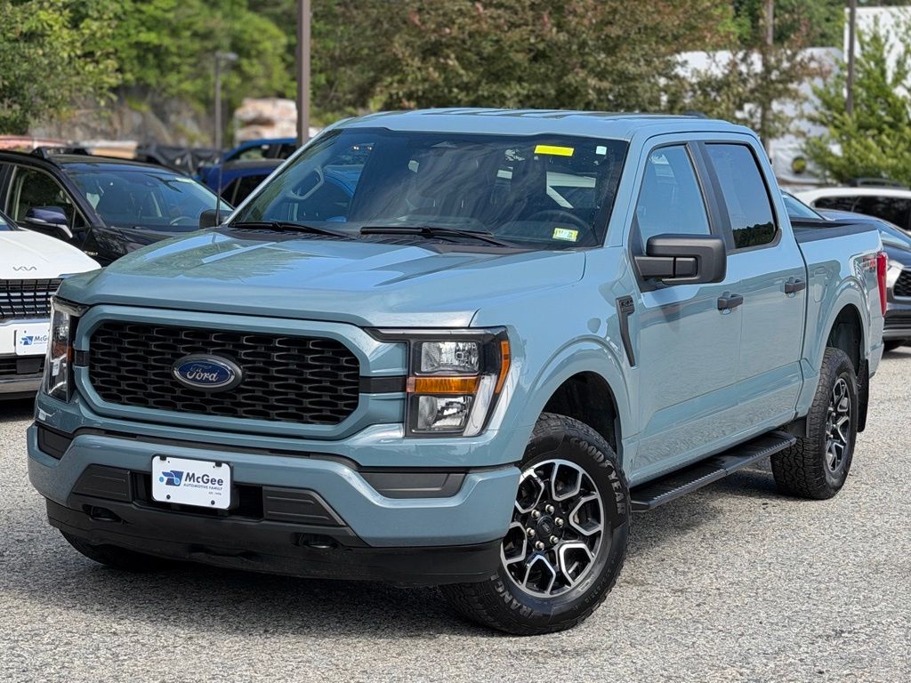 Blue 2023 Ford F-150 Pickup Truck Four-Wheel Drive Automatic