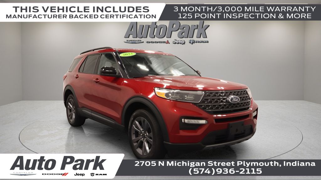 Red Metallic 2023 Ford Explorer SUV / Crossover All-Wheel Drive Automatic
