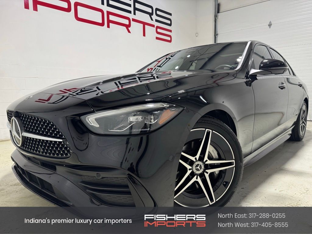 Black 2024 Mercedes-Benz C-Class Sedan All-Wheel Drive 9-Speed Automatic