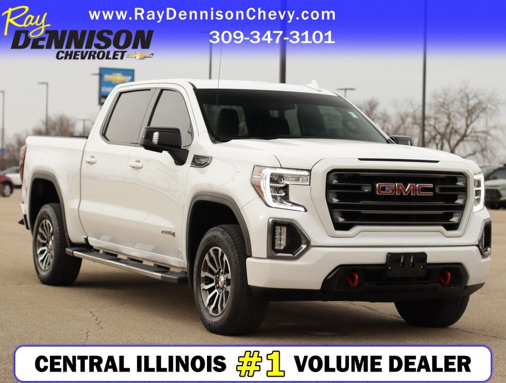 Summit White 2021 GMC Sierra 1500 AT4 Crew Cab 4WD Pickup Truck Four-Wheel Drive Automatic