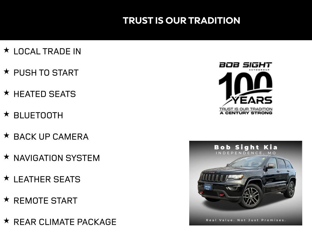 Used 2018 Jeep Grand Cherokee Trailhawk with VIN 1C4RJFLG9JC144937 for sale in Kansas City