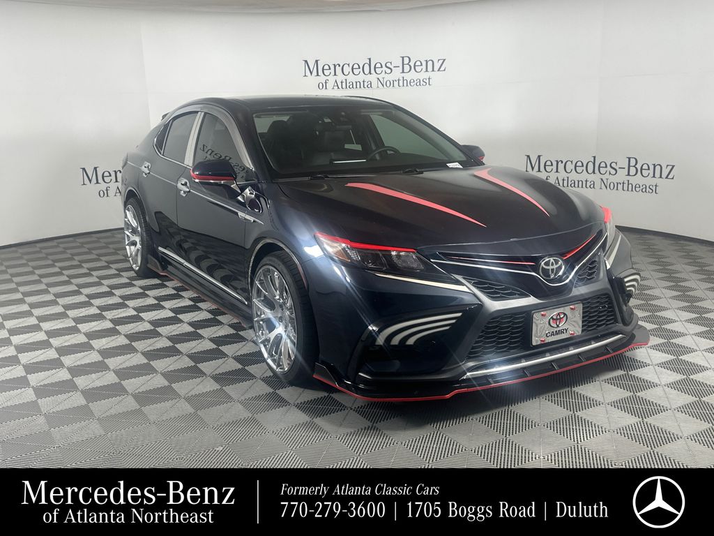 Teal (Galactic Aqua Mica) 2021 Toyota Camry SE FWD Sedan Front-Wheel Drive 8-Speed Automatic