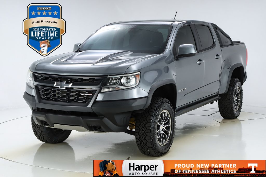 Gray (Satin Steel Metallic) 2018 Chevrolet Colorado ZR2 Crew Cab 4WD Pickup Truck Four-Wheel Drive 8-Speed Automatic